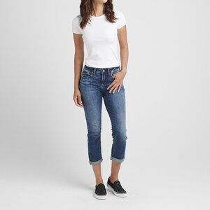 Silver Jeans Suki Skinny Crop Jeans Blue Size 26